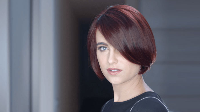 Red Reddish Violet Coloured Hair Vidal Sassoon Hair Colour